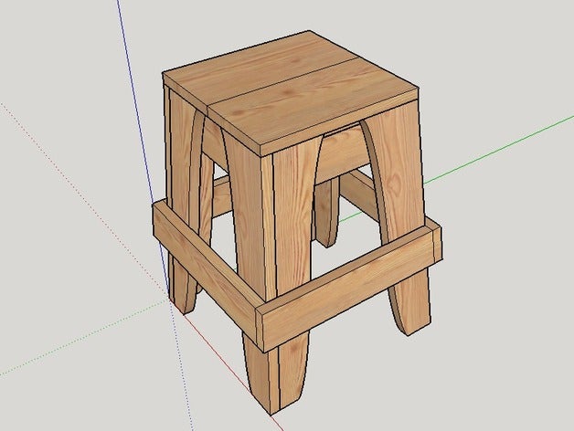 pallet chair 3D print model - Mito3D