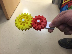 moulinet de jouets mécaniques les engrenages à chevrons jouet 3d print model - Mito3D
