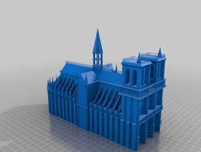 a catedral de notre dame seetheworld A impressão 3d 3d print model - Mito3D