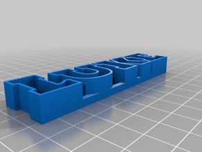 luke text storage sculptures customized 3d print model - Mito3D