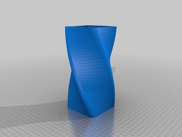 vase carr spirale décor personnalisé 3D print model - Mito3D