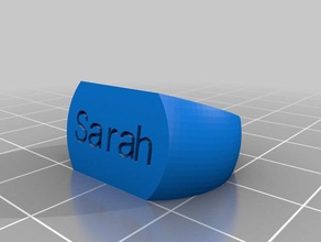 sarah 2 rings customized 3d print model - Mito3D