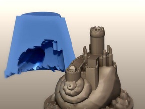 Muschel-Schlosses 3d-drucken buildacastle Schimmel sand castle seashell 3d print model - Mito3D