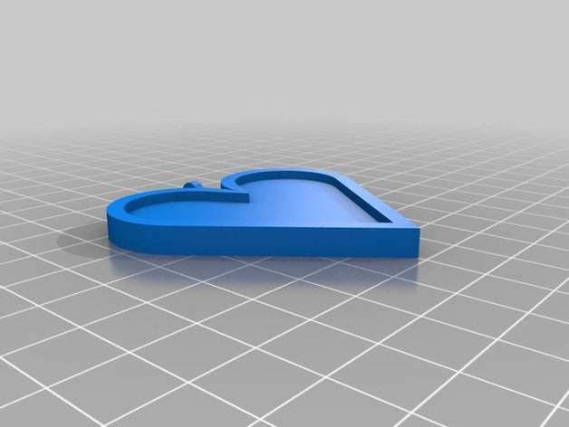 pingente de coração jóias colar 3D print model - Mito3D