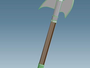 battle axe art weapon 3d print model - Mito3D