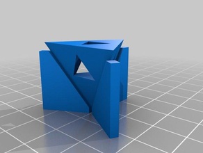 tetraedro 1 ° ordine di 25 mm lati matematica arte su misura 3d print model - Mito3D