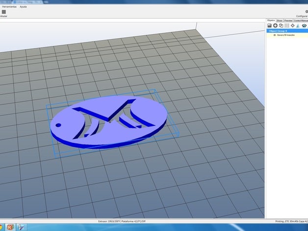 llavero personalizado mmaestre caseiro 3D print model - Mito3D