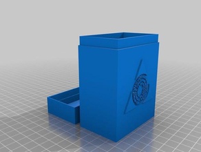 azorius-mtg deckbox Spiele kundengebundene 3d print model - Mito3D