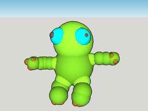 lonny your 3d printable buddy toys & games alien doll figure friend poppetje toy 3d print model - Mito3D