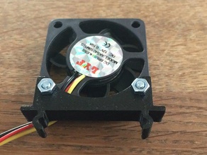 clipon 40mm fan mount kossel mini 2020 3d printer parts folgertech kossel-mini stepper motor 3d print model - Mito3D