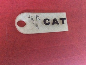 luggage tag cat warhawk keychains 3d print model - Mito3D