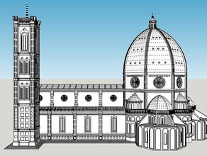 cattedrale di santa maria del fiore binalar ve yapılar bell Katedral saint mary çiçek Katolik kilise florence İtalyan İtalya seetheworld kule 3d print model - Mito3D
