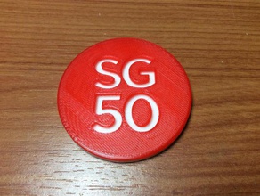 sg 50 jubileo insignia monedas & insignias sg50 singapur 3d print model - Mito3D