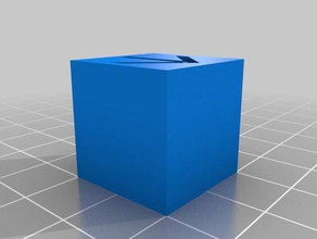 test cube 20mm arrow 3d printing tests 3d print model - Mito3D
