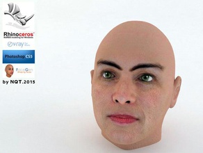woman head people head-woman model women 3d print model - Mito3D