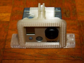 gopro hero 2 nu double clip de fixation pour la plaque base caméra hero2 3d print model - Mito3D