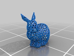 voronoi mesh bunny rabbit animals stanford 3d print model - Mito3D