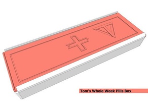 tom's whole week pills box v1 organization 3d print model - Mito3D