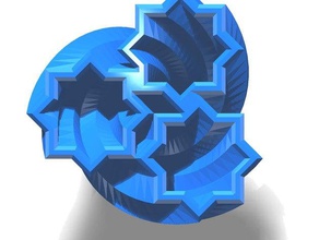 Hotdel de 3 estrelas vaso decoração geométricas estrela torcida 3d print model - Mito3D