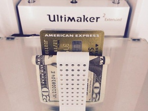 double money clip accessoires cashclip titulaire de trésorerie carte crédit l'argent slim wallet porte-monnaie 3d print model - Mito3D
