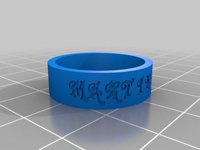 il mio personalizzato anello anelli 3d print model - Mito3D