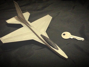 f-16 glider 190mm toys games f15 f16 f18 f22 fighter flies fly flying jet 3d print model - Mito3D