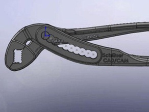 water pump pliers hand tools cad 3d print model - Mito3D