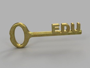 edu v ti signs & logos education estonia key keyring success 3d print model - Mito3D