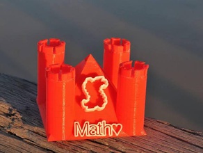 fract-bir-kale matematik sanatı sanat plaj buildacastle kale çocuklar Fraktallar julia ayarlayın openscad parametrik kuadratik özyinelemeli kum buhar kök tvy 3d print model - Mito3D