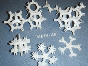 metabrick construction toys art gift snap modular polyhedra 3d print model - Mito3D