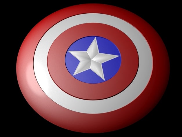captain america bouclier est entièrement détaillé accessoires de jeu l'amérique avengers le capitaine marvel rogers steve ultron vibranium 3D print model - Mito3D