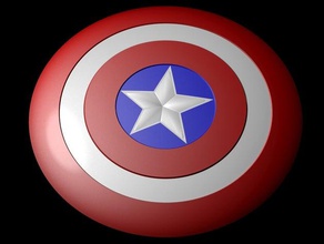 captain america bouclier est entièrement détaillé accessoires de jeu l'amérique avengers le capitaine marvel rogers steve ultron vibranium 3d print model - Mito3D