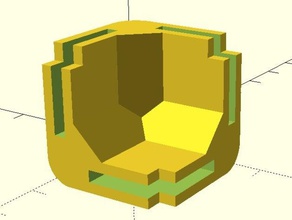 parametrische mini modulare Rahmensystem - corner-block-Bahn Teile box Ecke block customizer display-system modular 3d print model - Mito3D