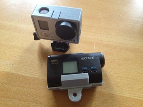 sony action cam gopro mount camera actioncam 3d print model - Mito3D