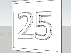 housesign no 25 signs & logos 3d print model - Mito3D
