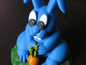 vega's birthday bunny animals carrot cartoon easter rabbit 3d print model - Mito3D