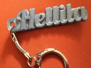 hellila keychain keychains customized easy print 3d print model - Mito3D