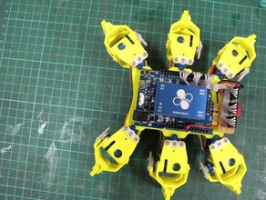 86hexapod 12-axis hexapod robot 3d printer parts 3d print model - Mito3D
