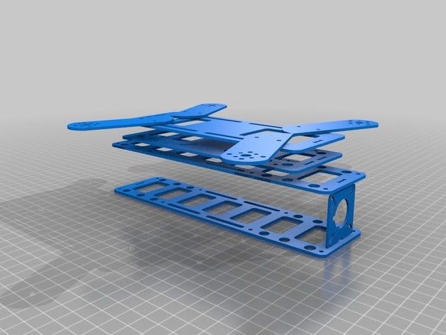 switchblade 200 fpv r c véhicules drone fpv250 racer cadre quadricoptère quadcopter frame 3D print model - Mito3D