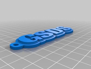 gsds keychain - racing sanone organization customized 3d print model - Mito3D