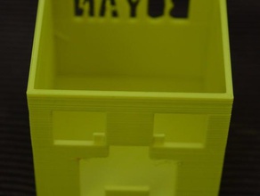 remix di minecraft portapenne nome i contenitori 3d print model - Mito3D
