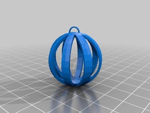 sphere cage keychains 3d print model - Mito3D