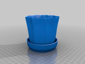 9cm vaso piatto i contenitori di fiori piantare in pot 3d print model - Mito3D