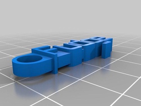 fudge keychain organization customized 3d print model - Mito3D