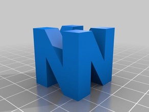 n64 logotipo sinais e logotipos 3dmodel Logo em 3d nintendo 64 3d print model - Mito3D