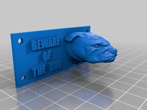 inferno cane attenzione La stampa 3d 3d print model - Mito3D