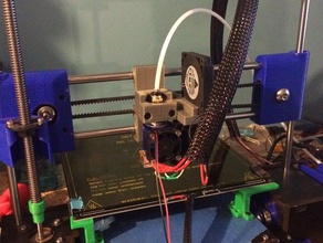 one up two slim bowden x carriage 3d printer parts 1up 2up oneup qubd twoup x-carriage 3d print model - Mito3D