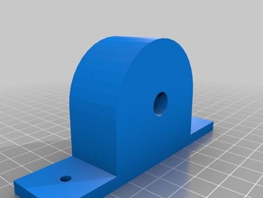 bearing bracket round flat top 3d printing customized 3d print model - Mito3D