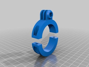 my customized gopro tube clamp standard buckle mounts sport & outdoors 3d print model - Mito3D