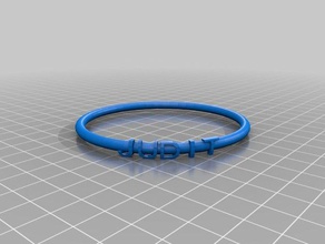 meu texto personalizado anel pulseira coroa coisa judit a moda 3d print model - Mito3D